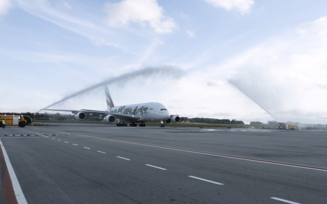 Emirates Inaugural A380 Landing in Sao Paulo | Emirates Airline